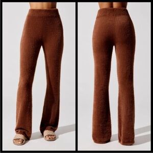 Carbon38 eyelash pant fuzzy brown flare xs‎
